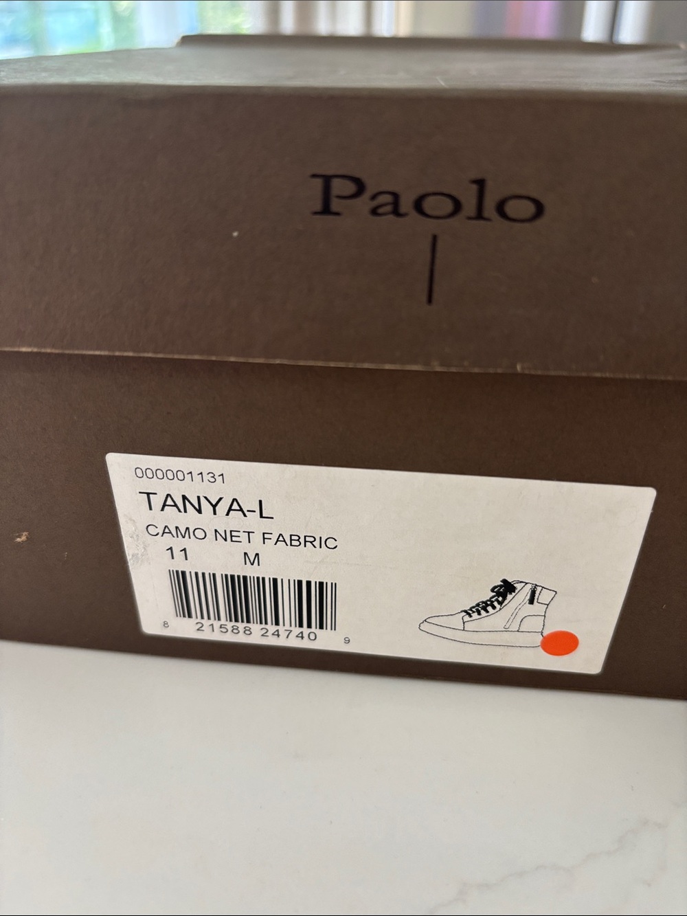 Paolo Black High-Top Lace-Up Sneaker with White Sole - Picture 2 of 7